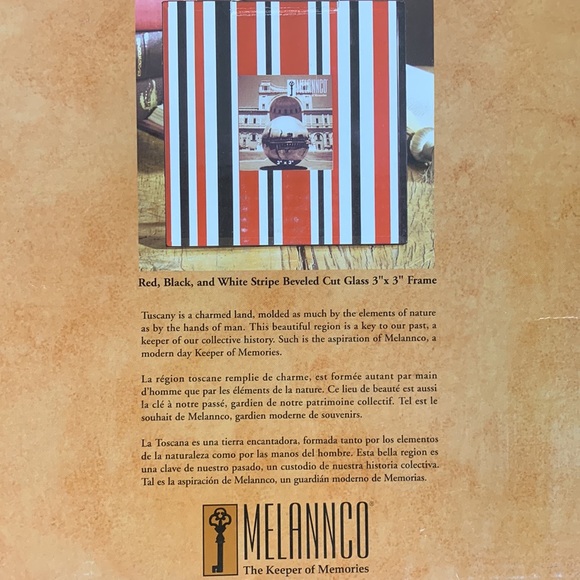 NWT Strip Bevel Cut Glass 3” x 3” Picture Frame - Picture 4 of 4